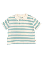 Buho Barcelona Terry stripes polo Green moss - Buho