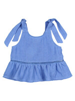 Buho Barcelona Linen top Ocean blue - Buho