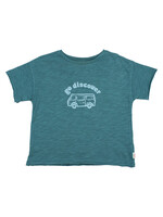 Buho Barcelona Discover tshirt rib collar Green lake - Buho