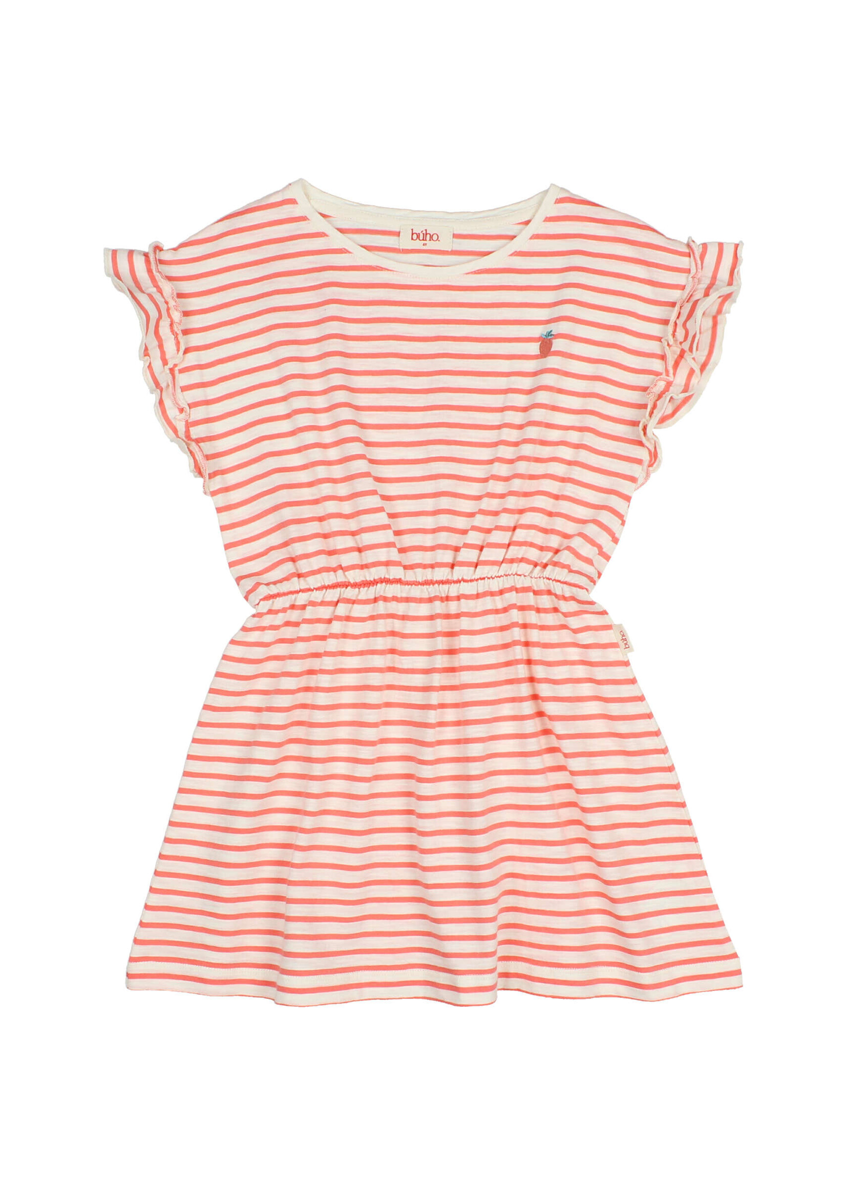 Buho Barcelona Stripes dress Coral - Buho