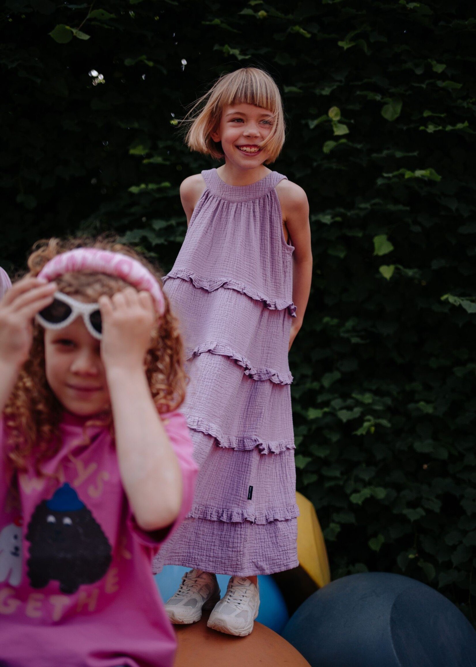 Daily Brat Dolly ruffle  dress lilalavender- Daily Brat