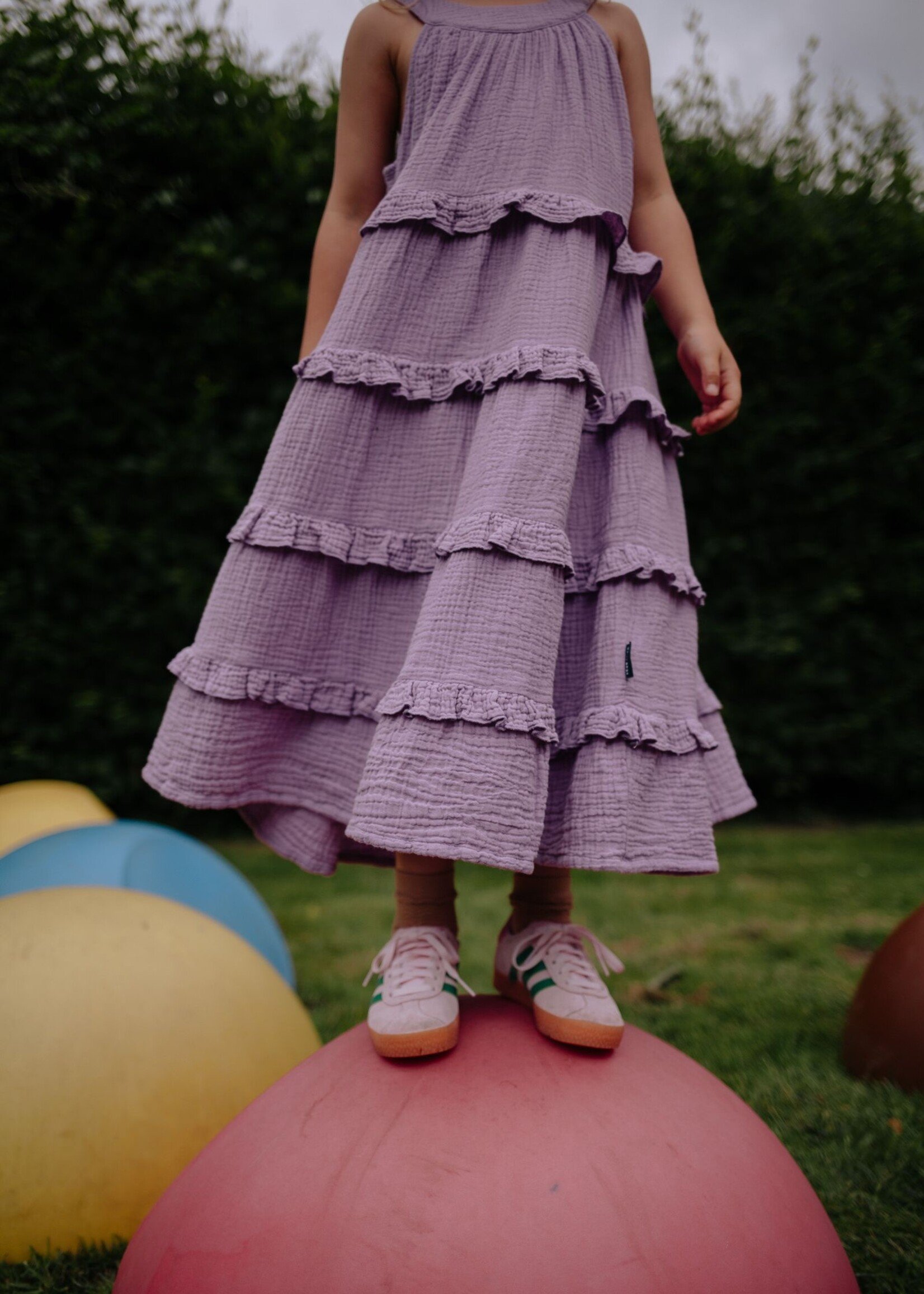 Daily Brat Dolly ruffle  dress lilalavender- Daily Brat