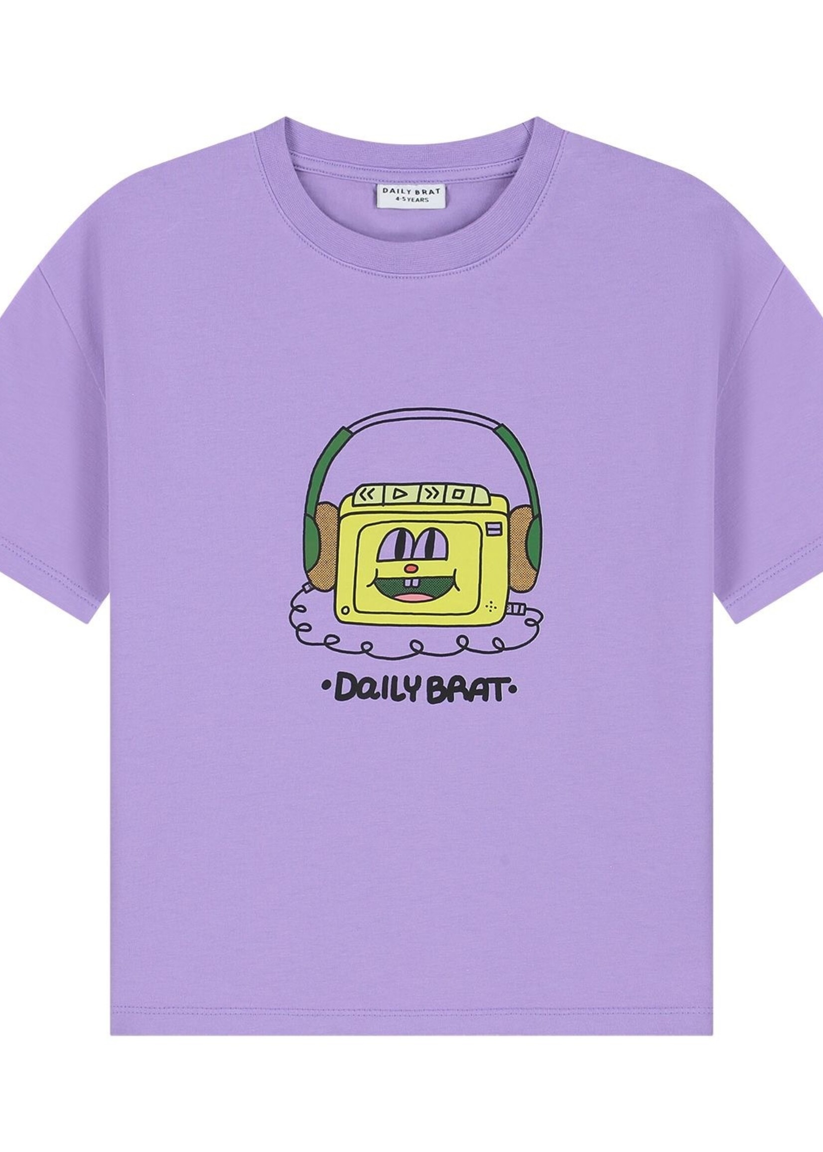 Daily Brat Headphones tshirt Paisley purple - Daily Brat