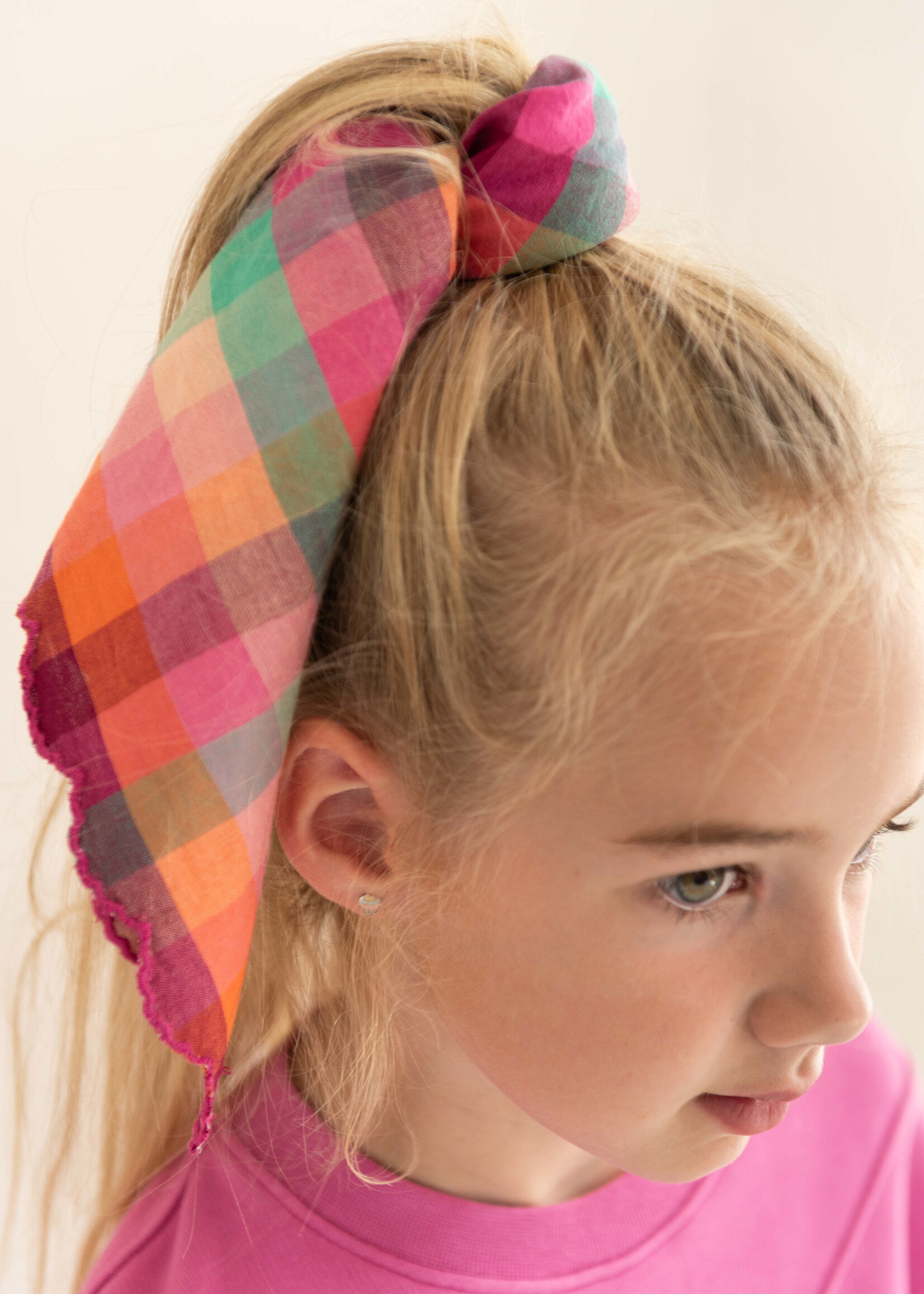 Jenest Bandana Fuchsia multi check- Jenest