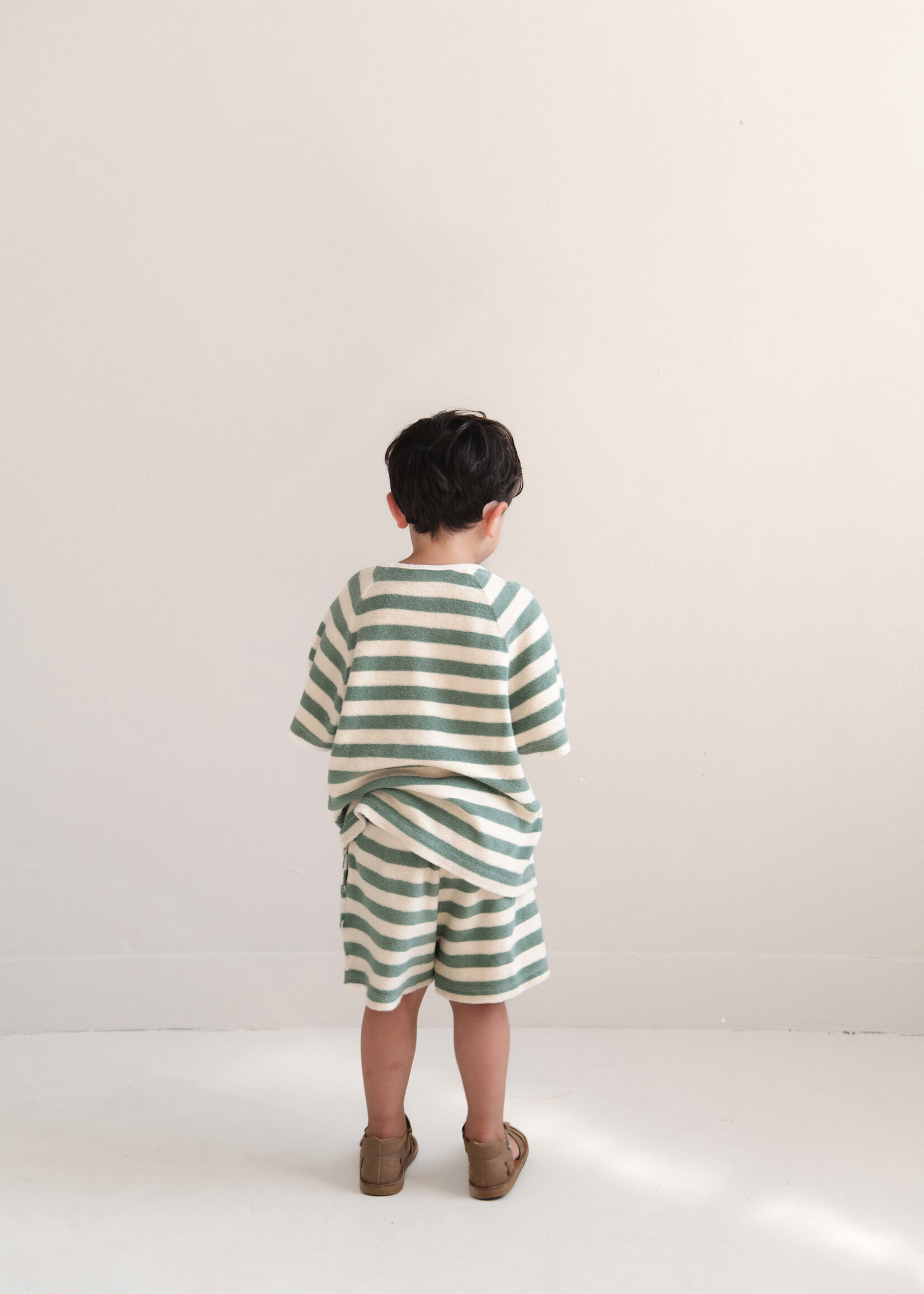 Jenest Robin shorts Water blue stripe - Jenest