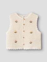 Lil Atelier Flora Knit Vest | Coconut milk - Lil atelier