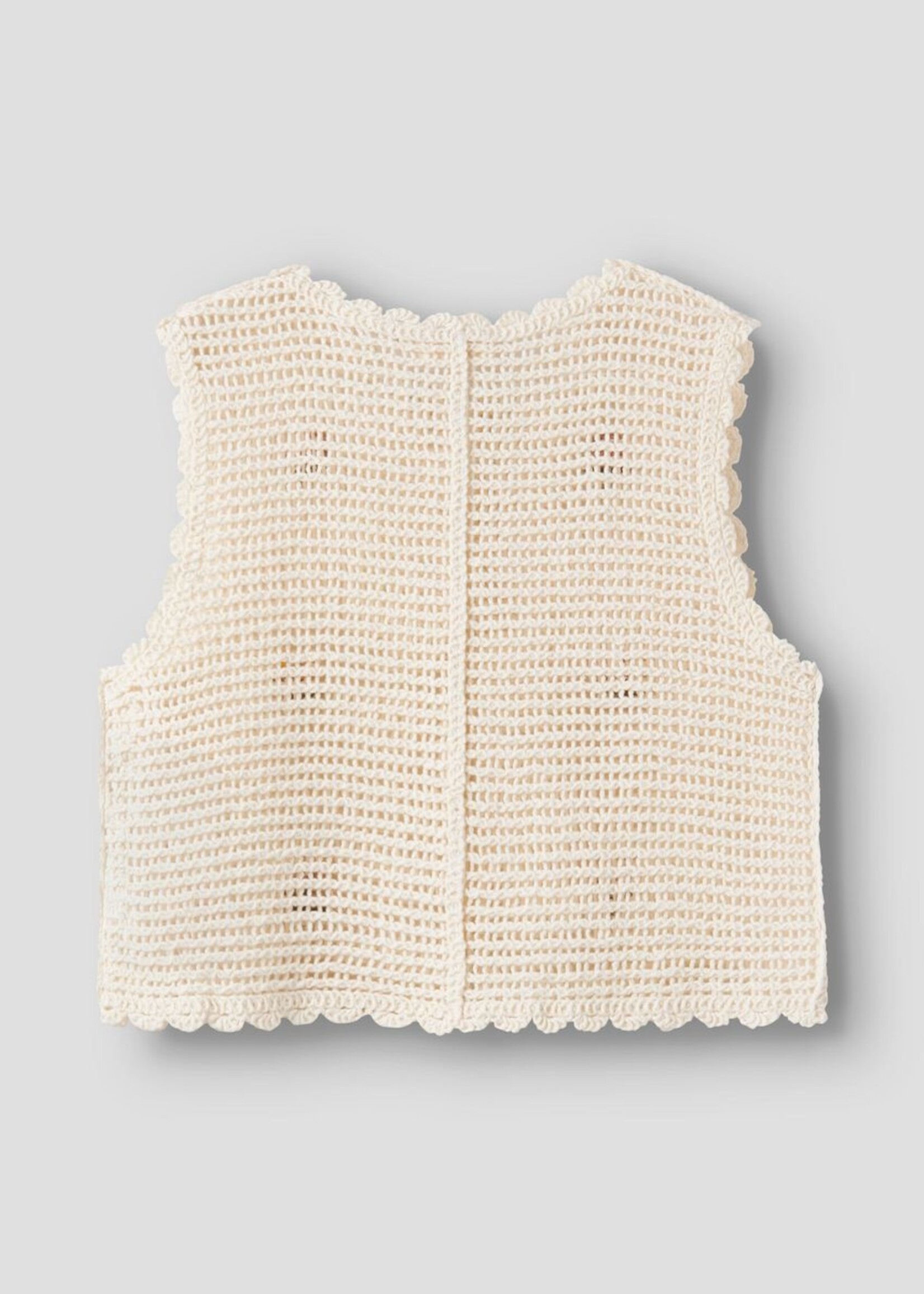Lil Atelier Flora Knit Vest | Coconut milk - Lil atelier