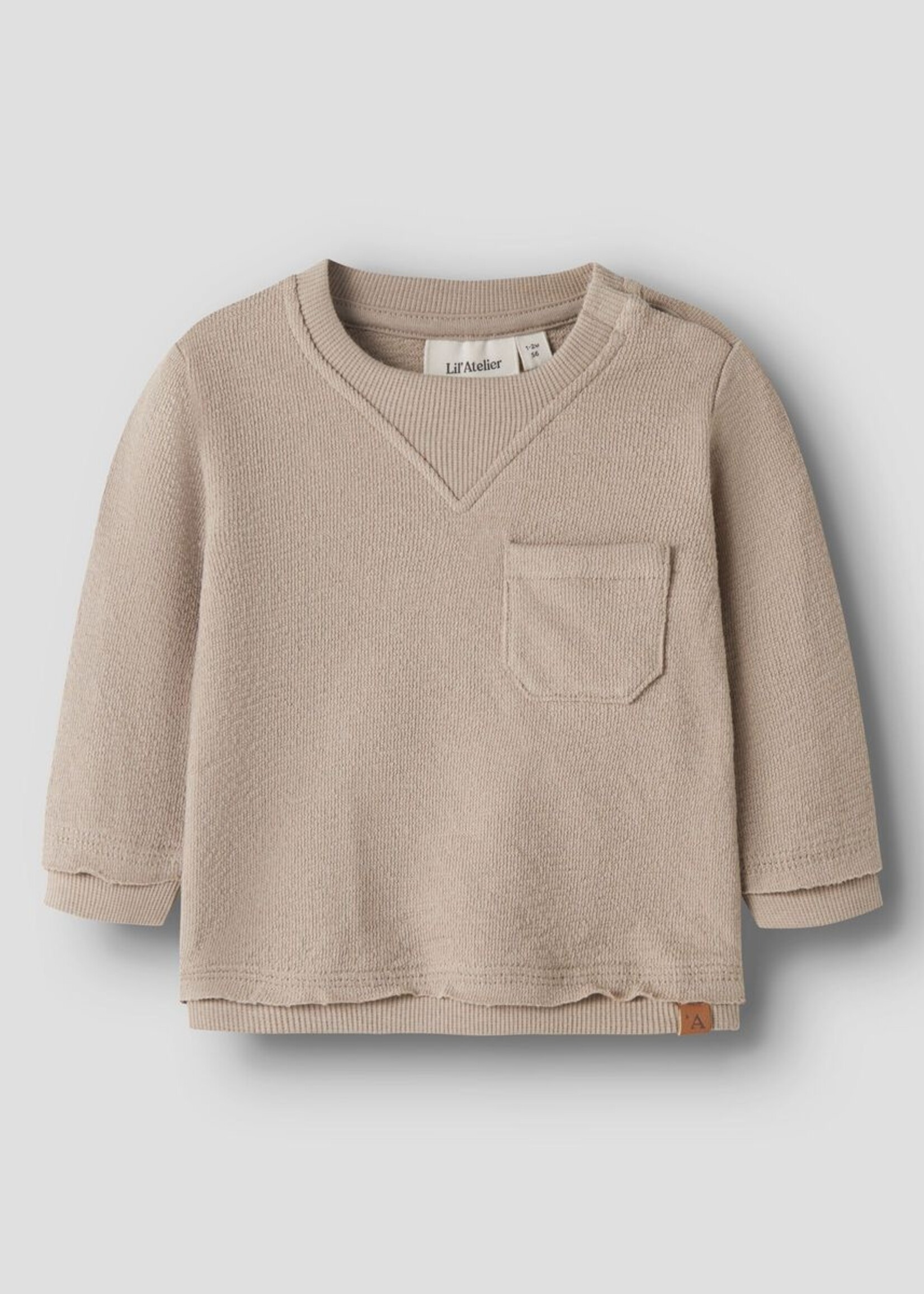 Lil Atelier Dias LS NR Sweat Oxford Tan - Lil’ Atelier