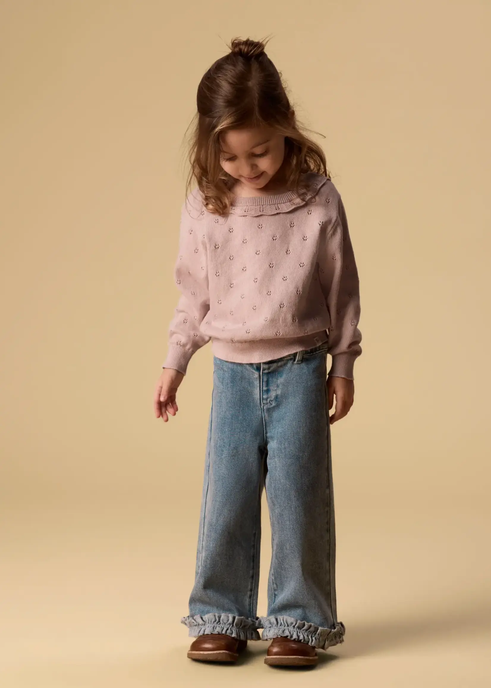 Lil Atelier Damla wide ancle | Blue denim - Lil atelier