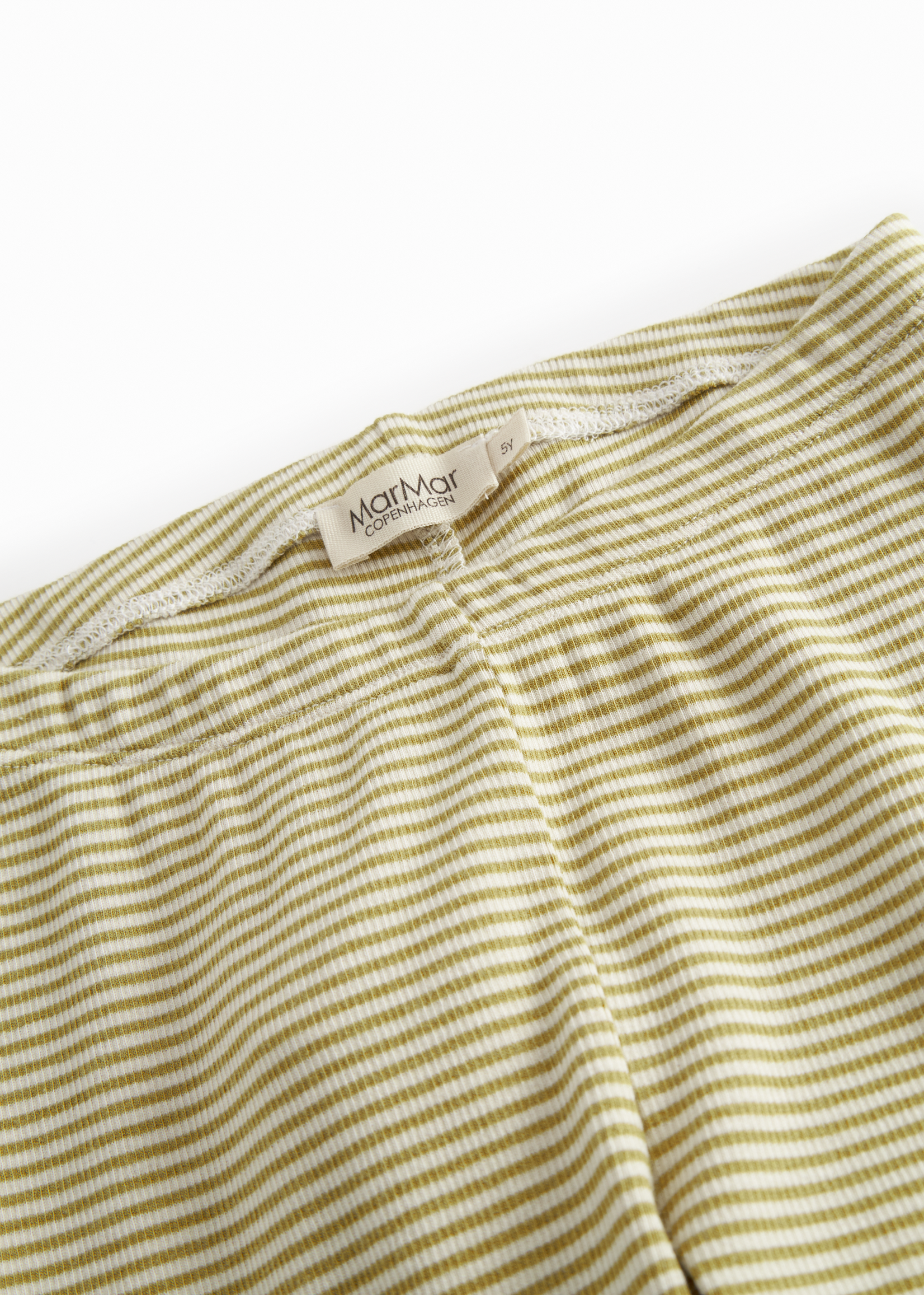 Marmar Copenhagen Leg fine rib | Olive stripe - Marmar