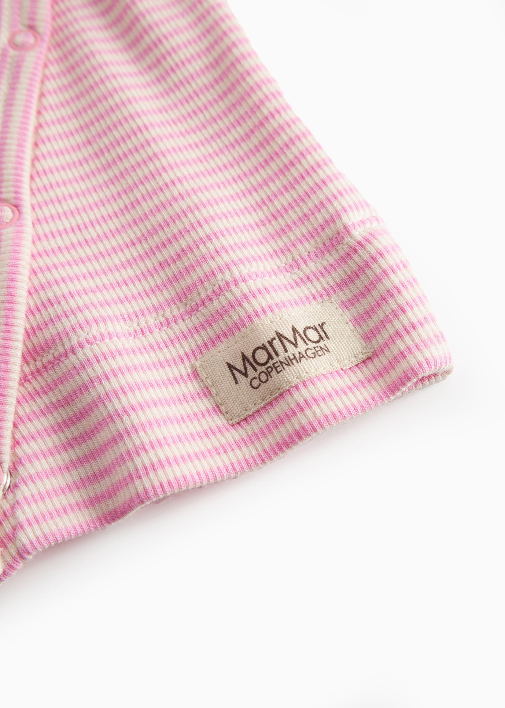 Marmar Copenhagen Tina fine rib top | Pink stripe - Marmar