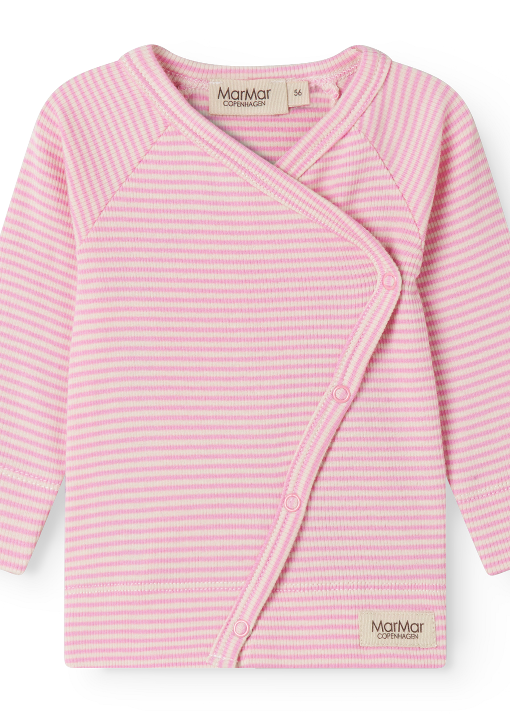 Marmar Copenhagen Tina fine rib top | Pink stripe - Marmar