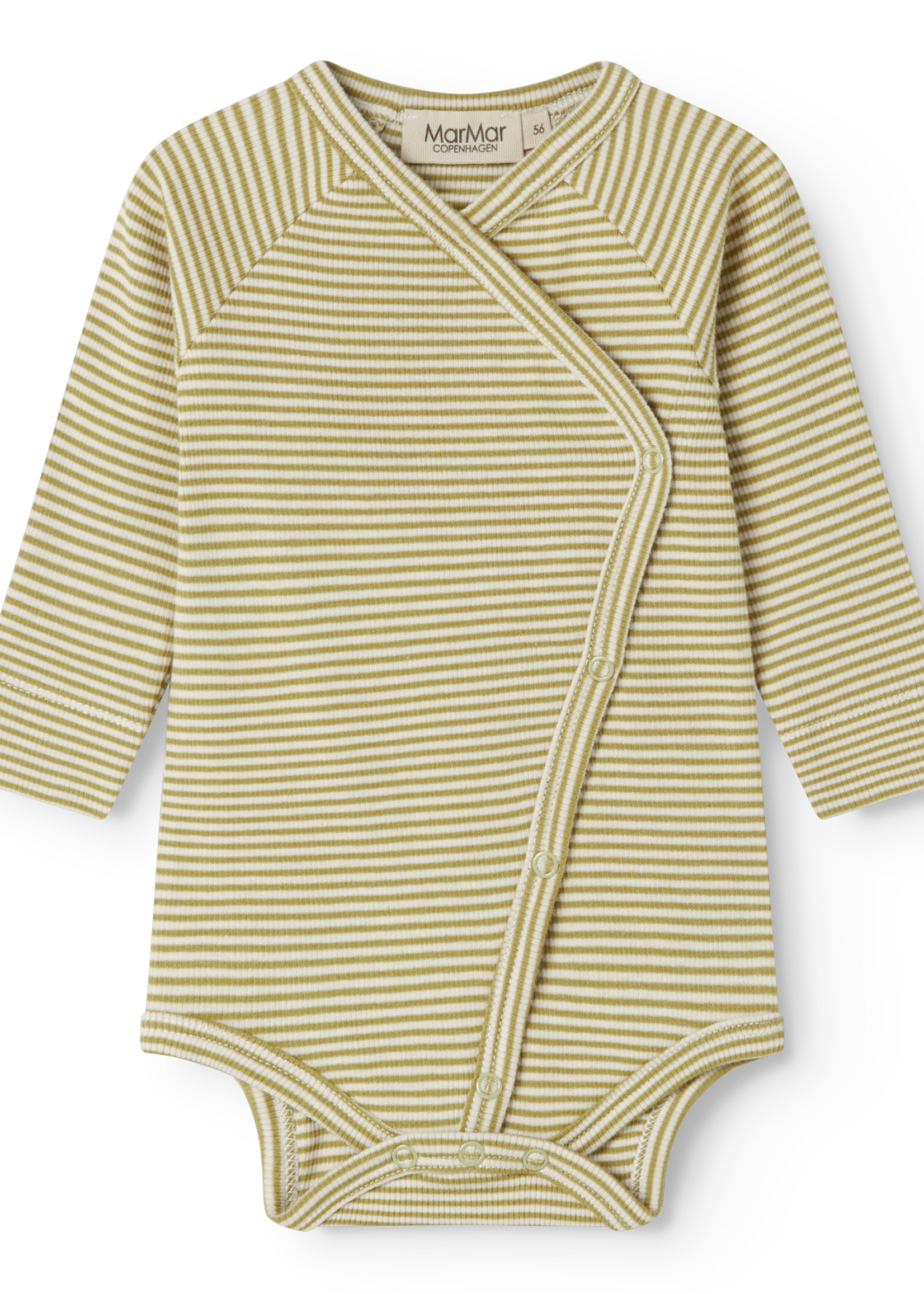 Marmar Copenhagen Bellis fine rib romper | Olive stripe - Marmar