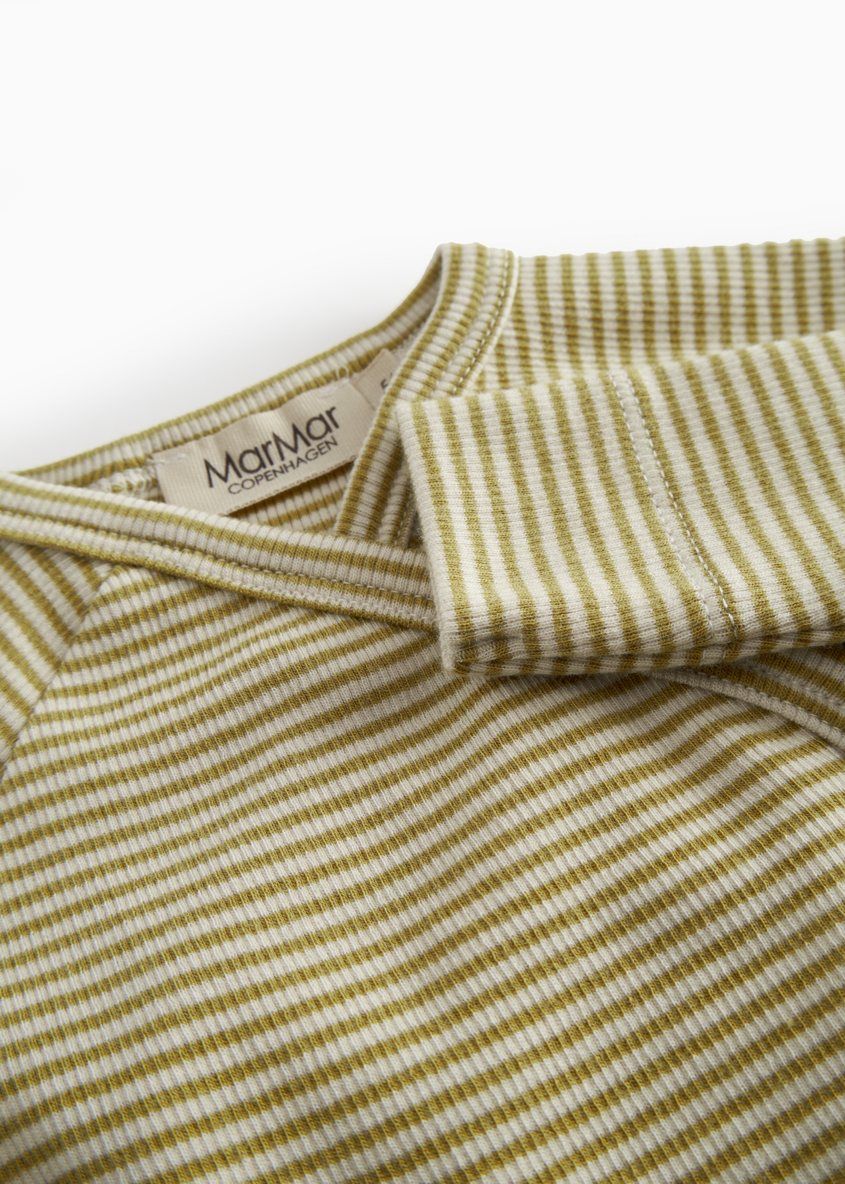Marmar Copenhagen Bellis fine rib romper | Olive stripe - Marmar