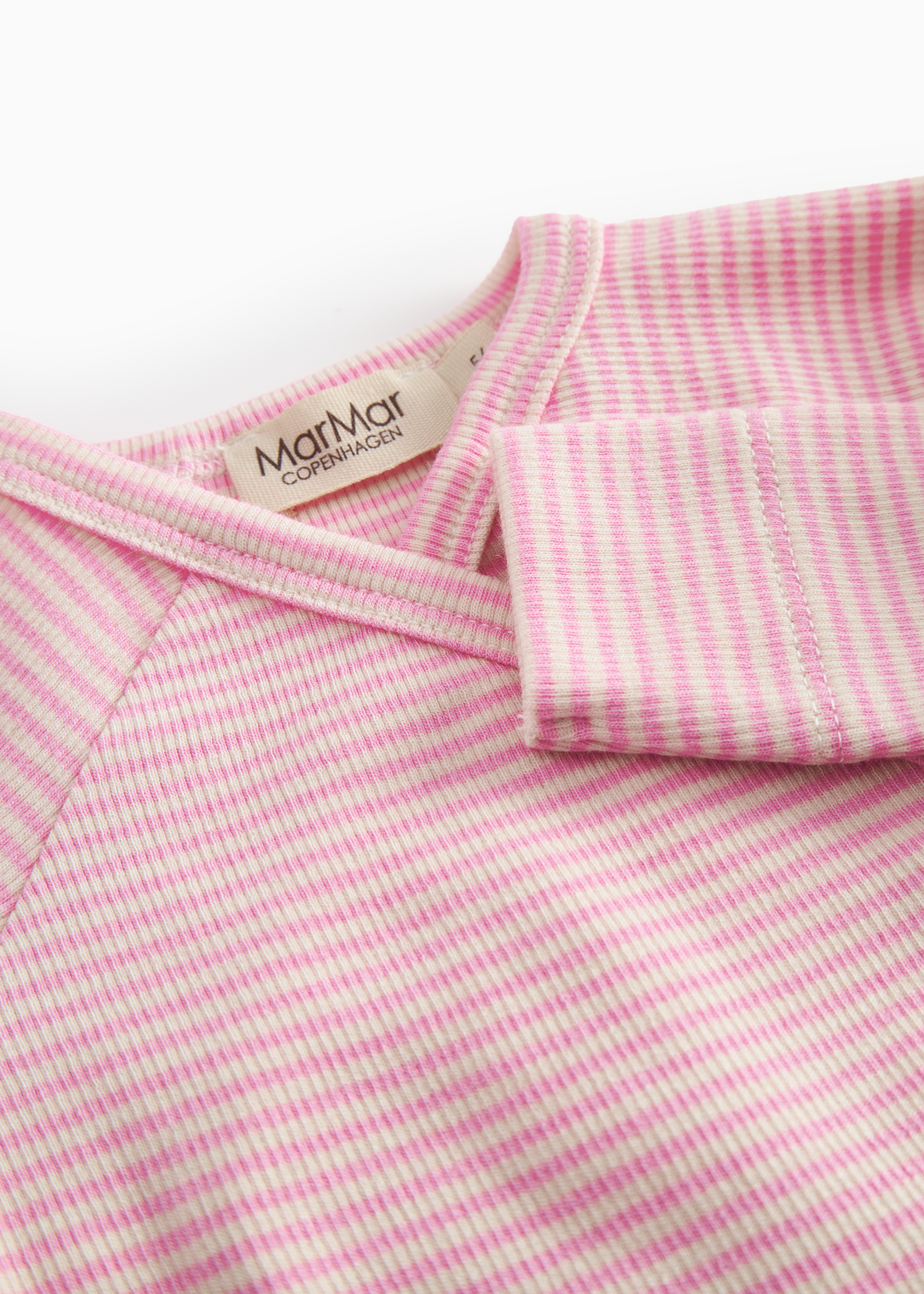 Marmar Copenhagen Bellis fine rib romper | Pink stripe - Marmar