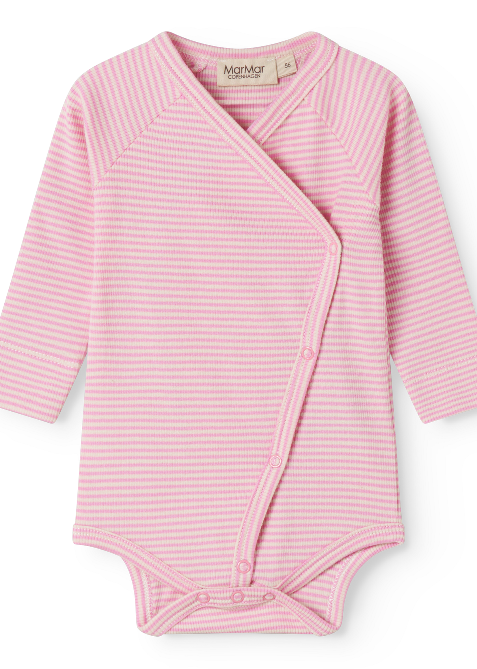 Marmar Copenhagen Bellis fine rib romper | Pink stripe - Marmar