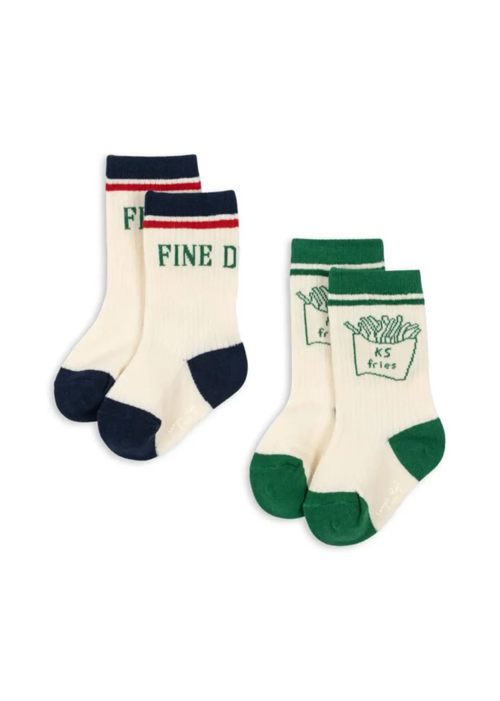 Konges Slojd 2 Pack rib fries socks | Fine dining - Konges Slojd