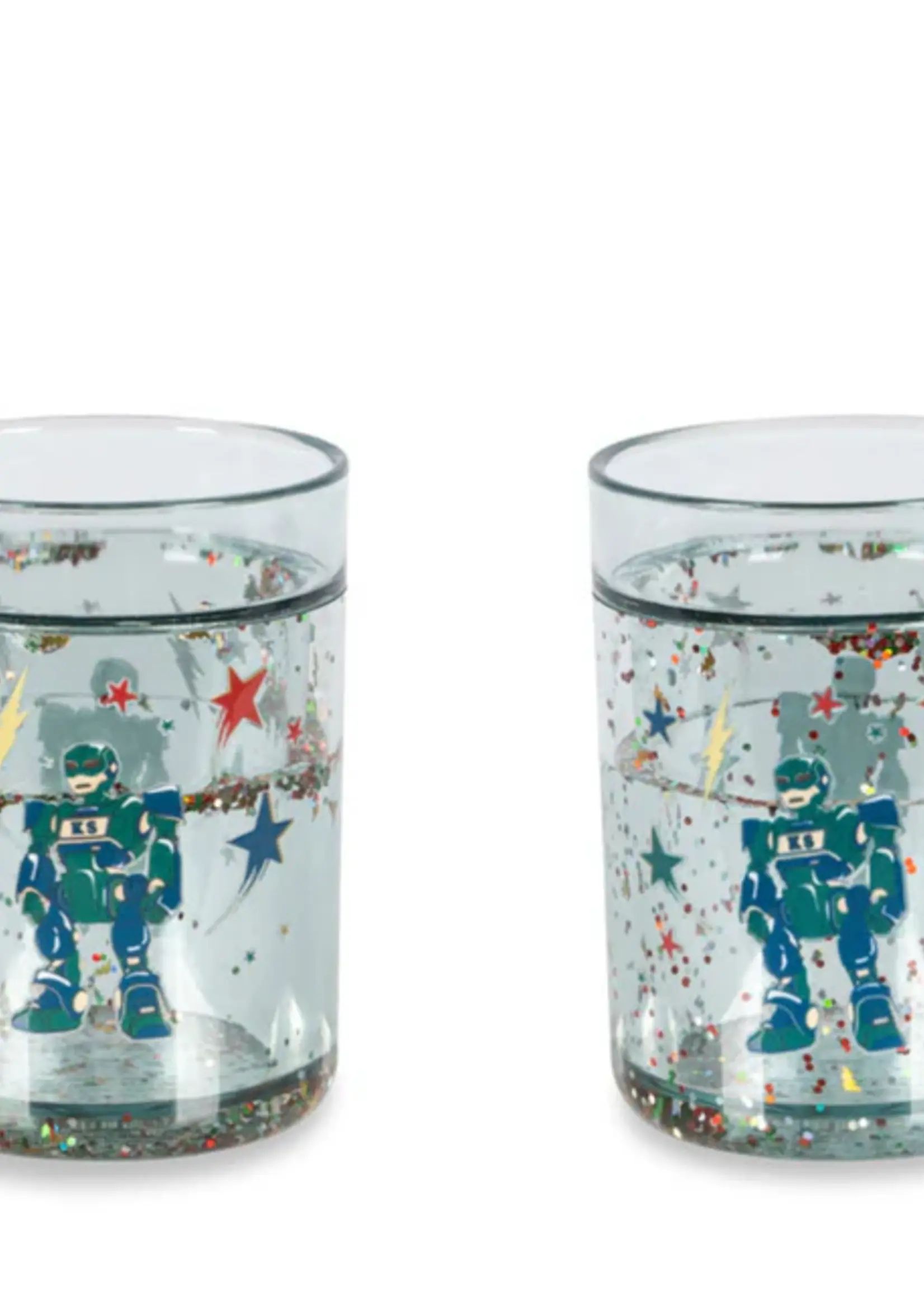 Konges Slojd 2 pack glitter cups Hero Robot - Konges Slojd