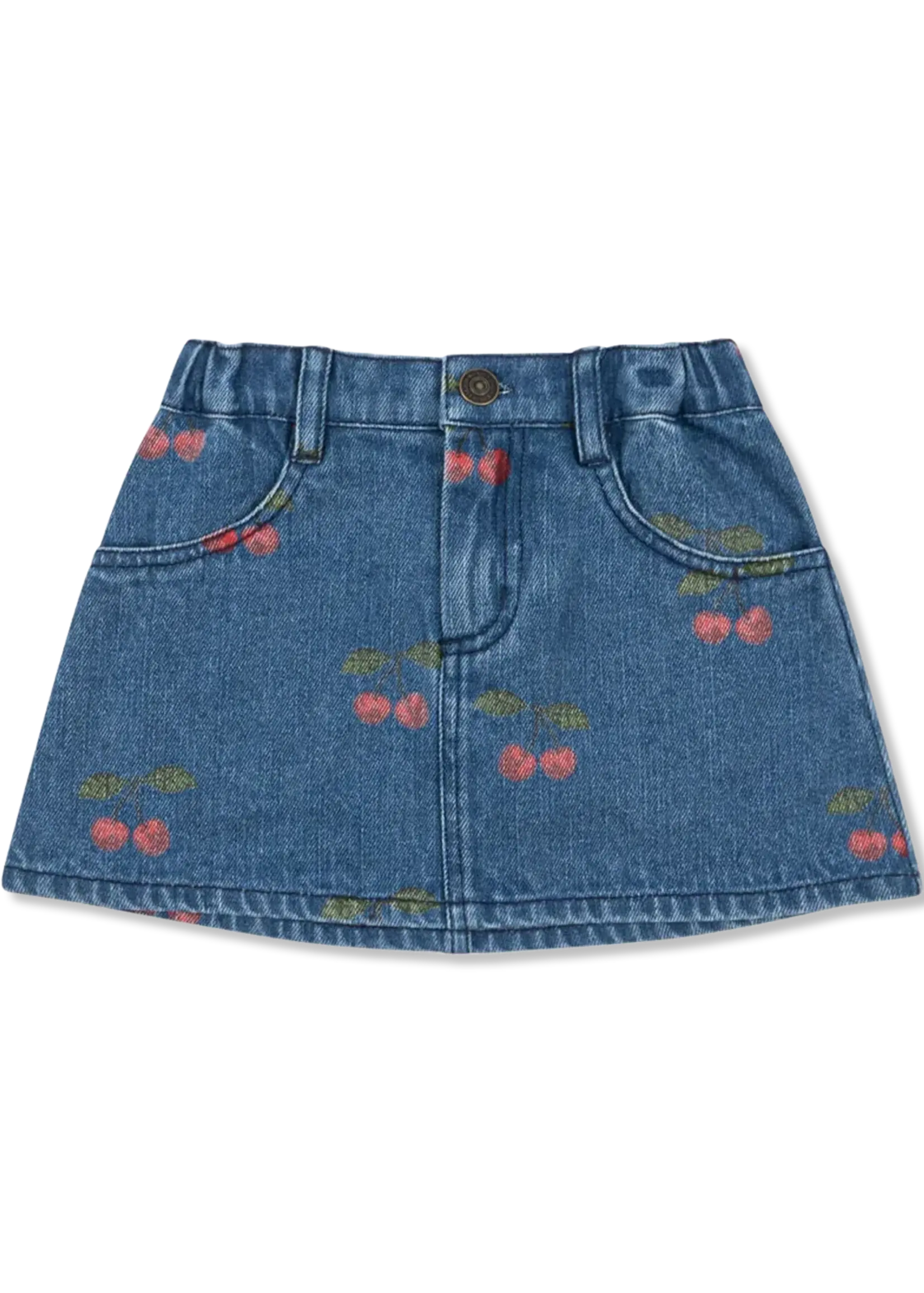 Konges Slojd Magot printed skirt | Ma grande cerise denim - Konges Slojd