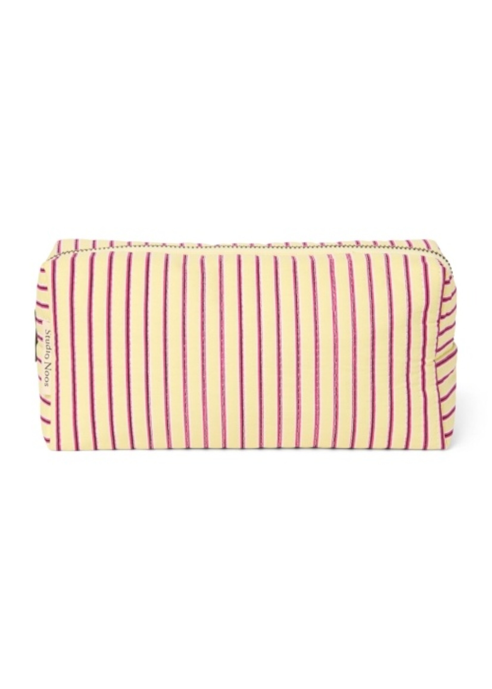 Studio Noos Butter yellow striped poplin pouch - Studio Noos