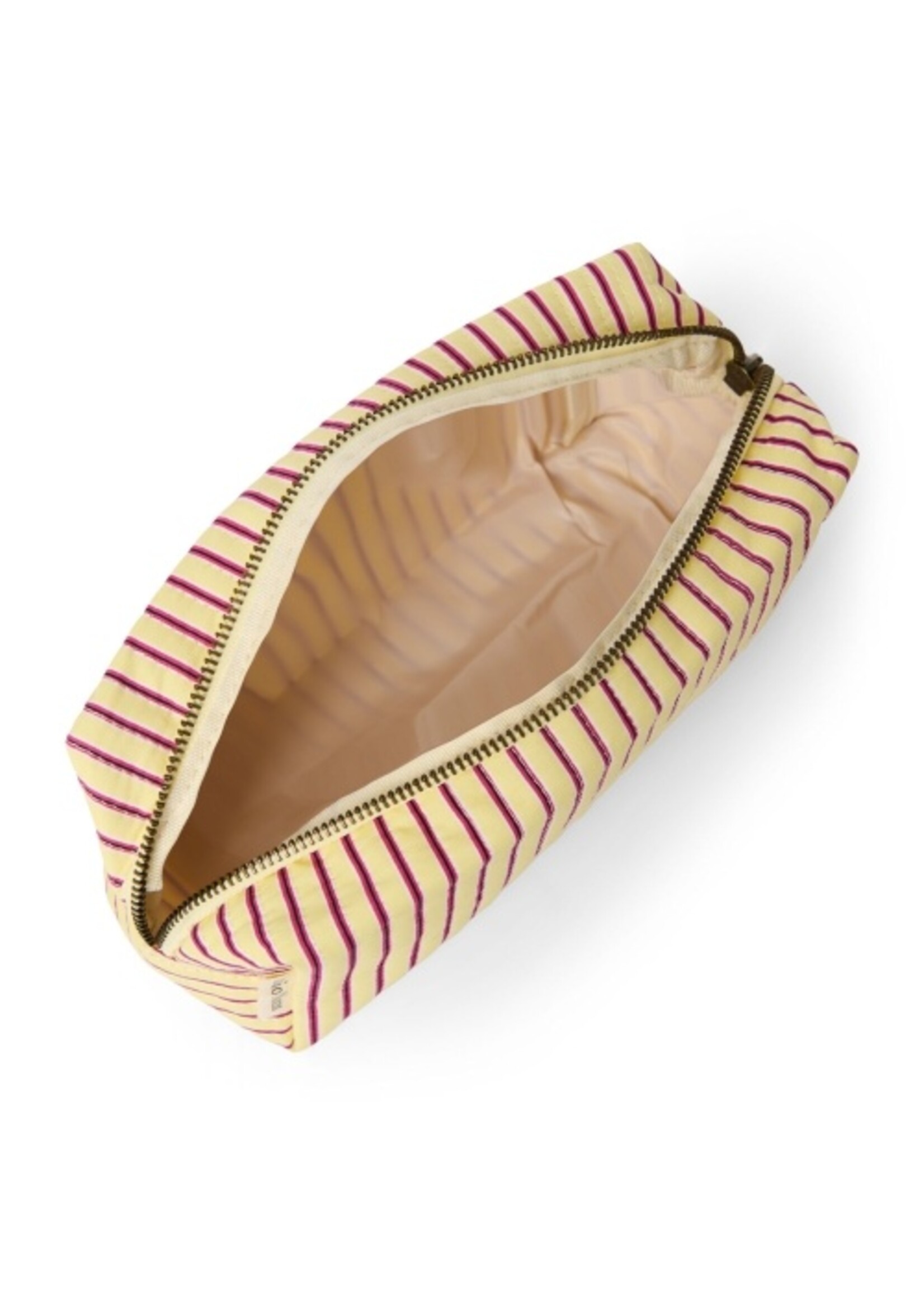 Studio Noos Butter yellow striped poplin pouch - Studio Noos