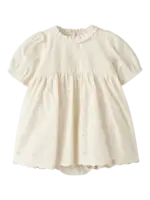 Lil Atelier Flores ss Body Dress | Coconut milk - Lil Atelier