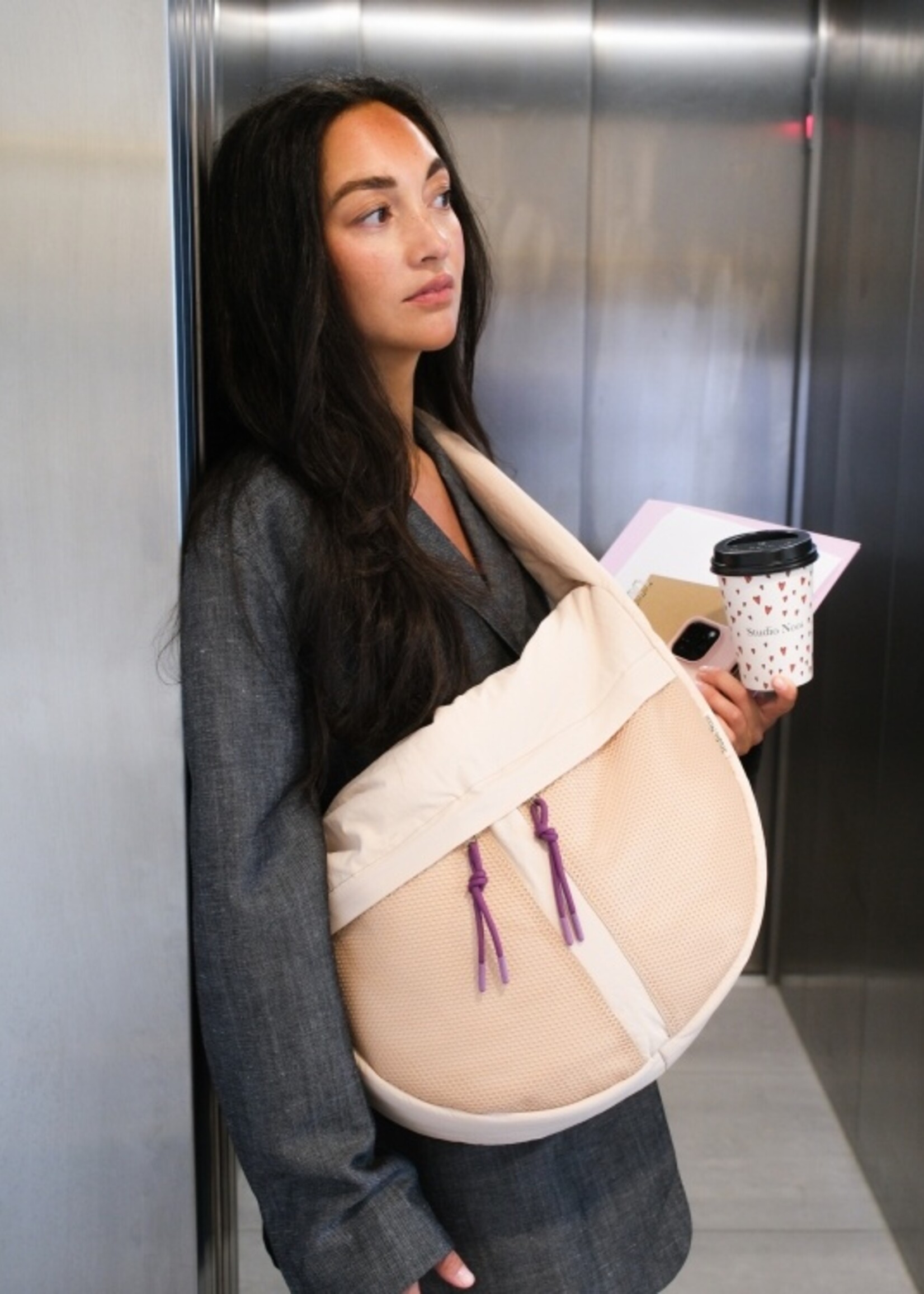 Studio Noos Oatmeal patchwork crossbody bag - Studio Noos