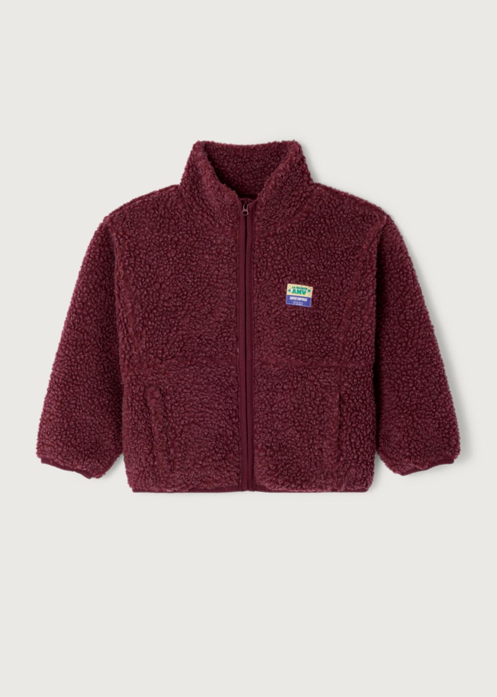 American Vintage Vest  zippee Burgundy melange - American Vintage