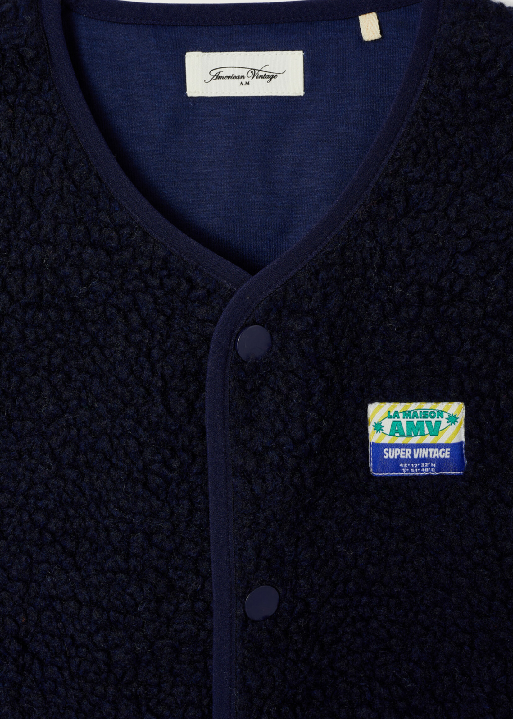American Vintage Veste ample Navy - American Vintage