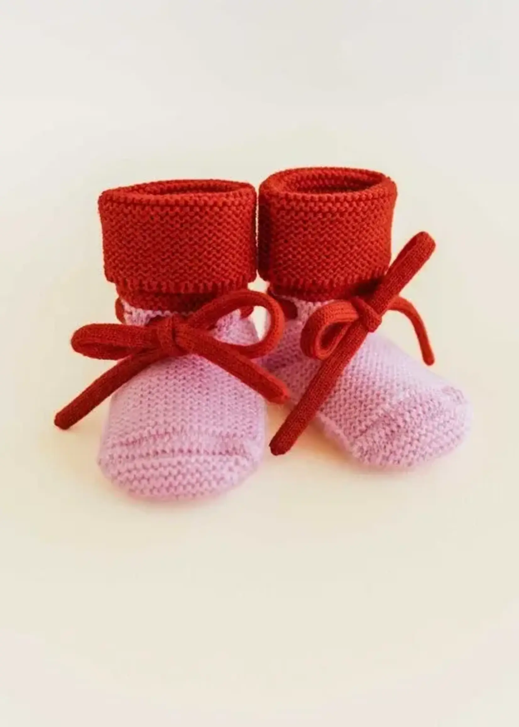 HVID Booties Candy/Red Hvid 0/9 mnd