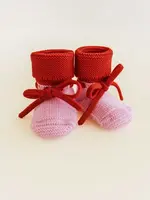 HVID Booties Candy/Red Hvid 0/9 mnd