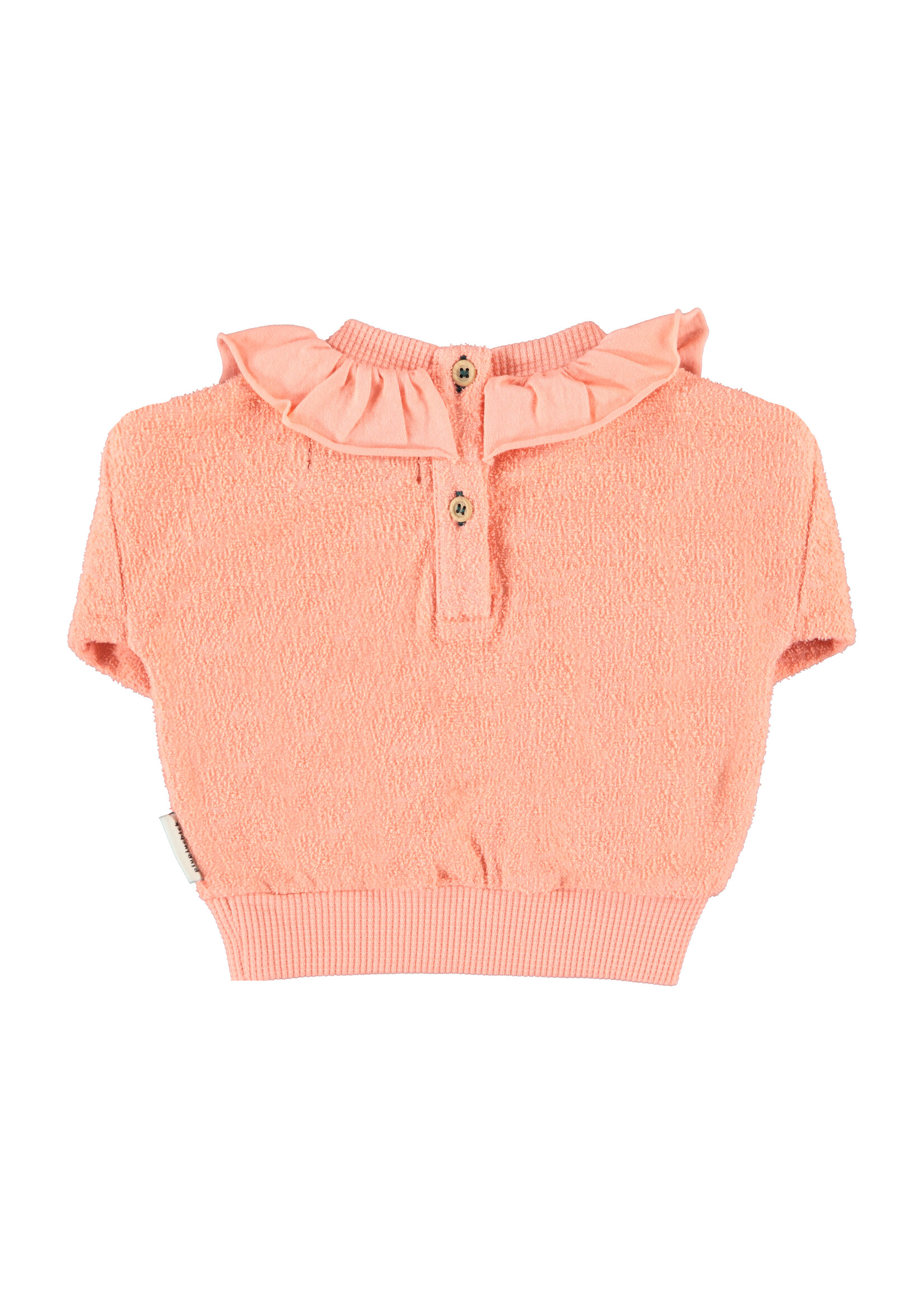 Piupiuchick Sweatshirt collar Pink Apple print- Piupiuchick