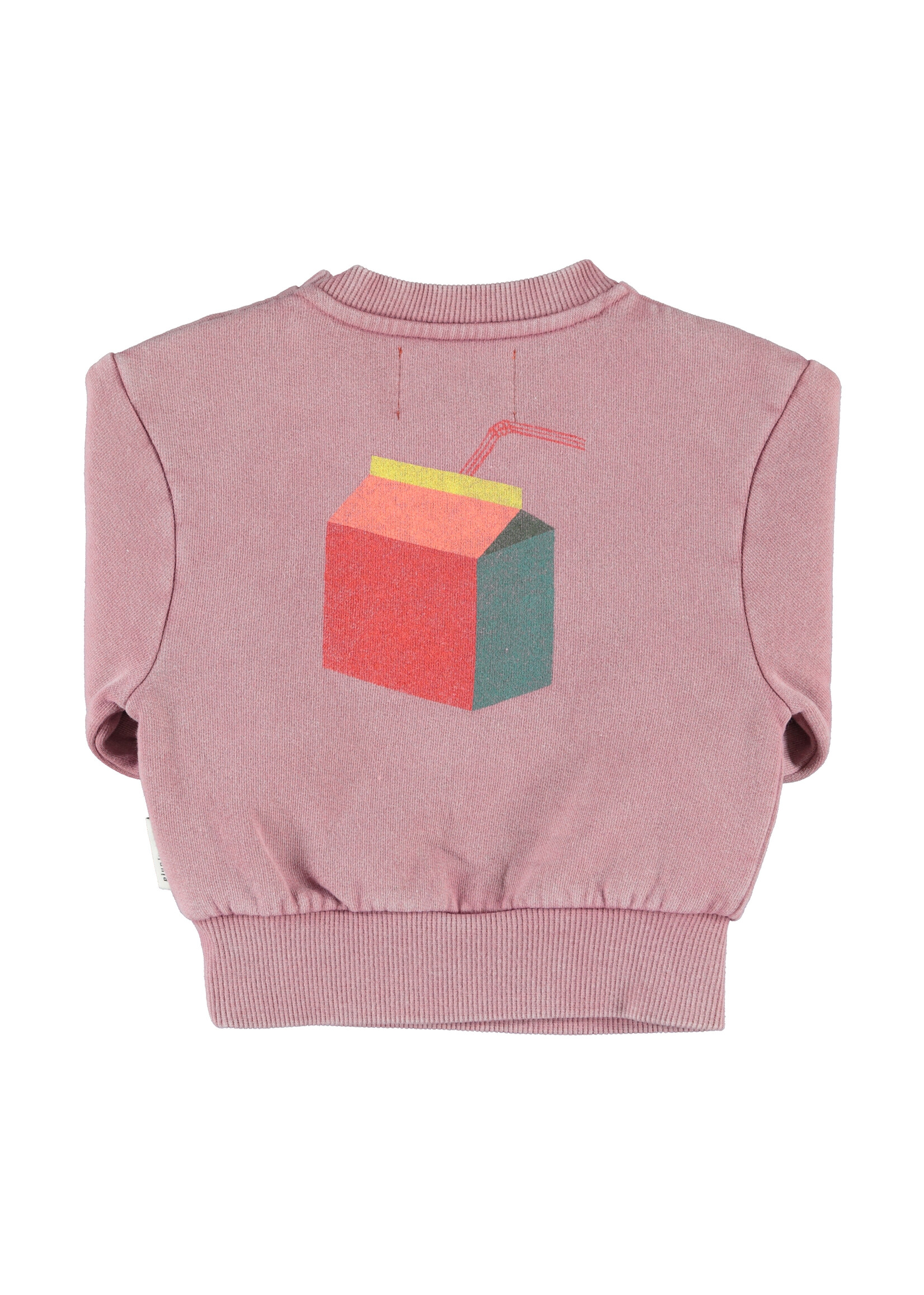Piupiuchick Oversized sweatshirt Pink lunchbreak print- Piupiuchick