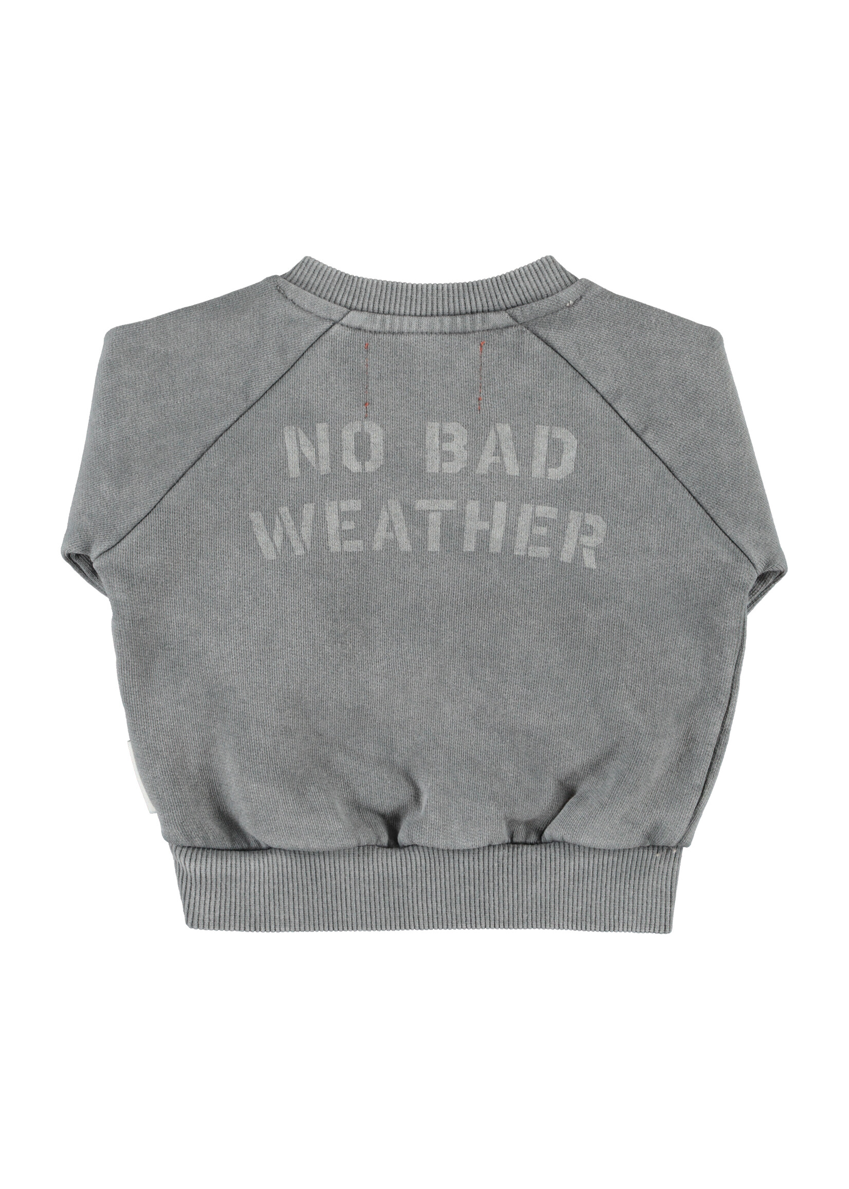 Piupiuchick Sweatshirt Grey sun/cloud print- Piupiuchick