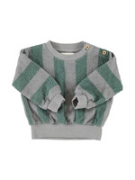 Piupiuchick Sweatshirt Grey Green stripes - Piupiuchick