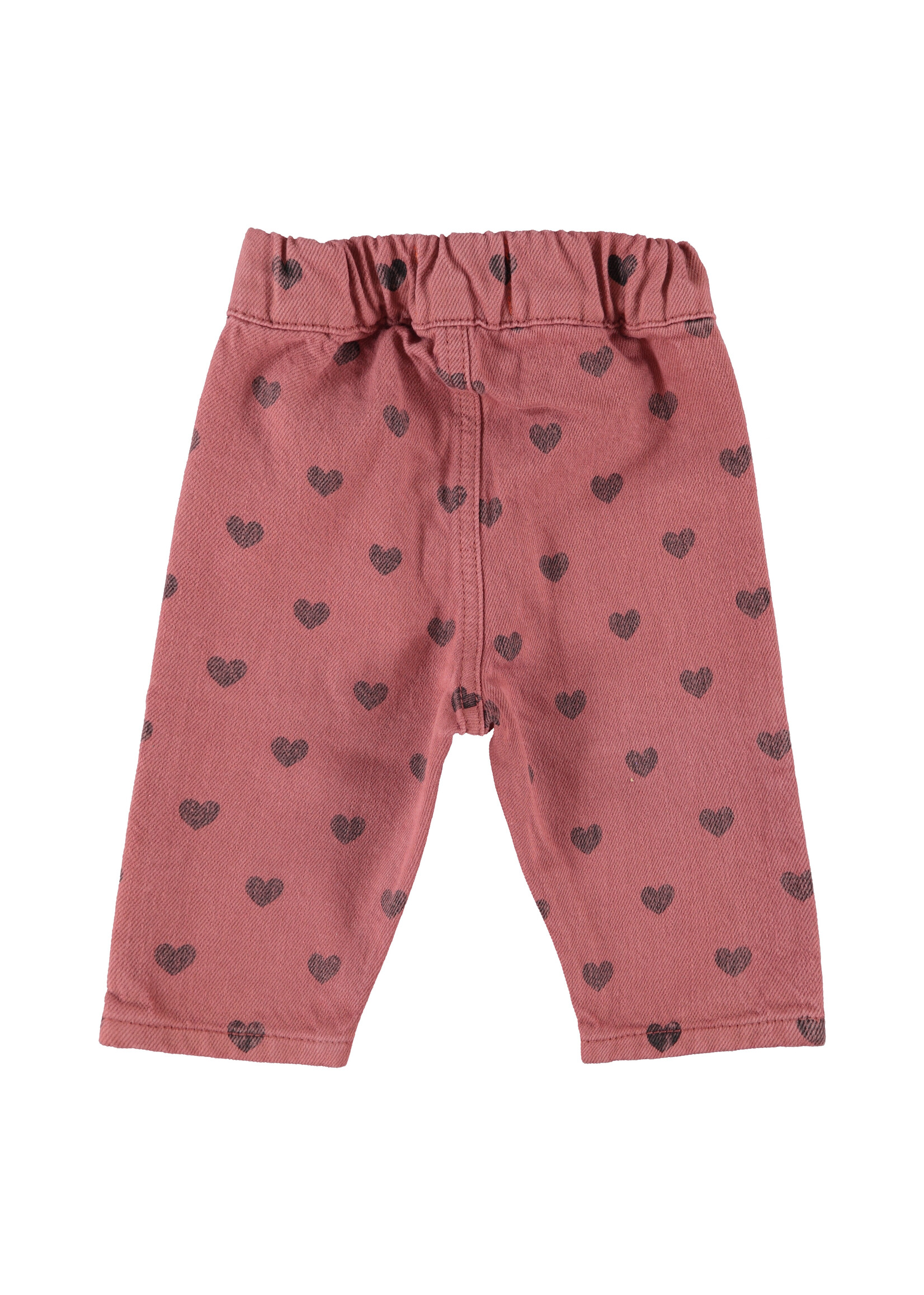 Piupiuchick Baby trousers pink black hearts - Piupiuchick