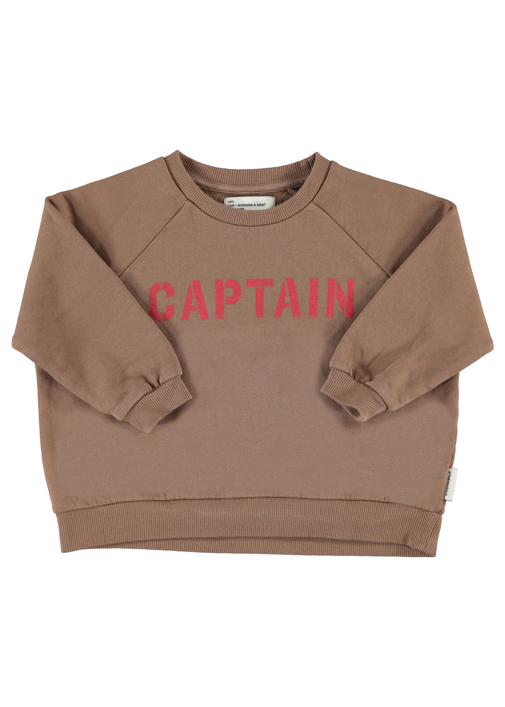 Piupiuchick Sweatshirt brown captain print - Piupiuchick