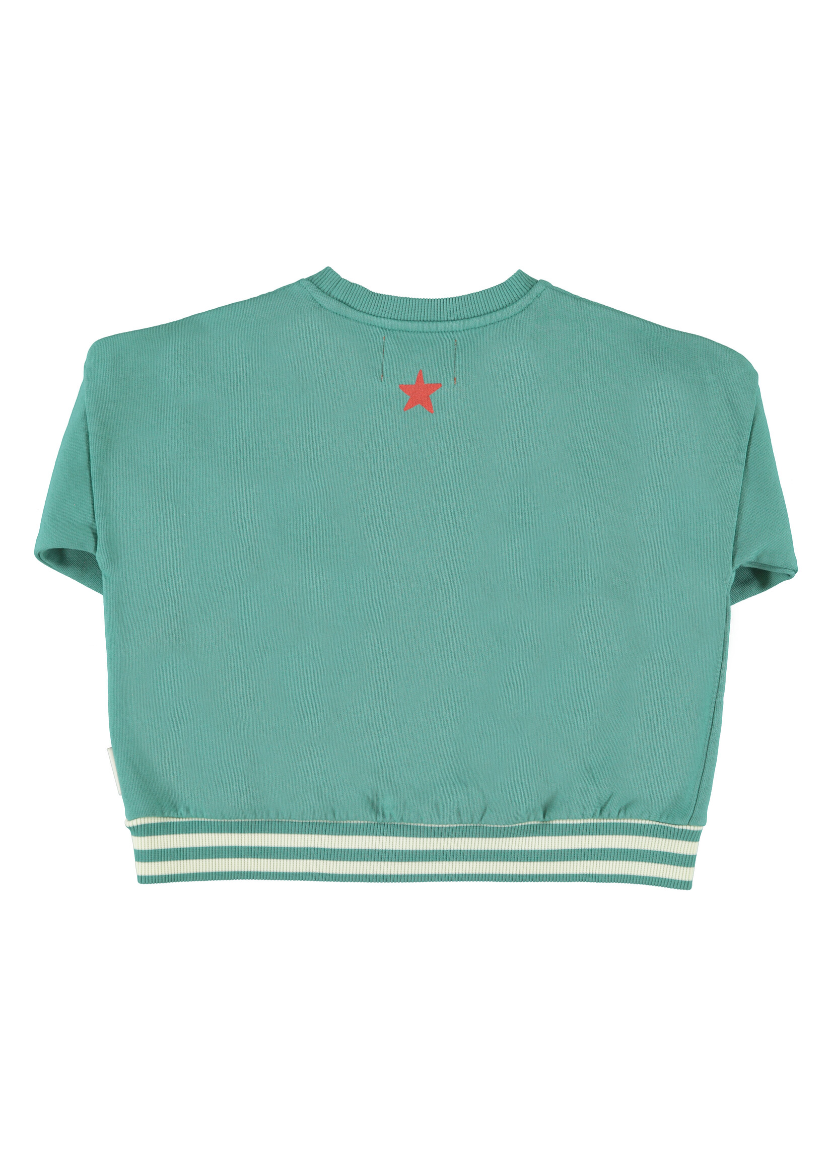 Piupiuchick Sweatshirt green here we go print - Piupiuchick