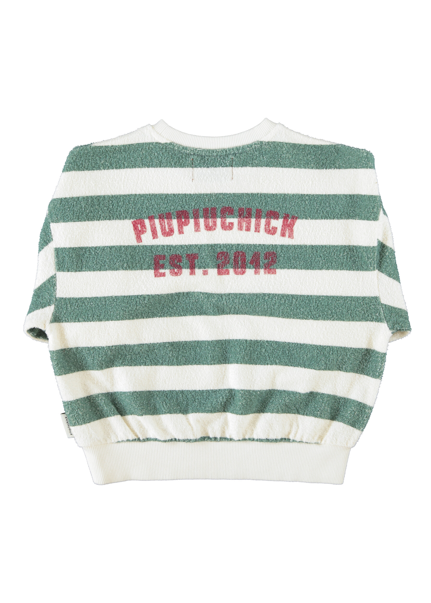 Piupiuchick Sweatshirt Ecru/Green stripes - Piupiuchick