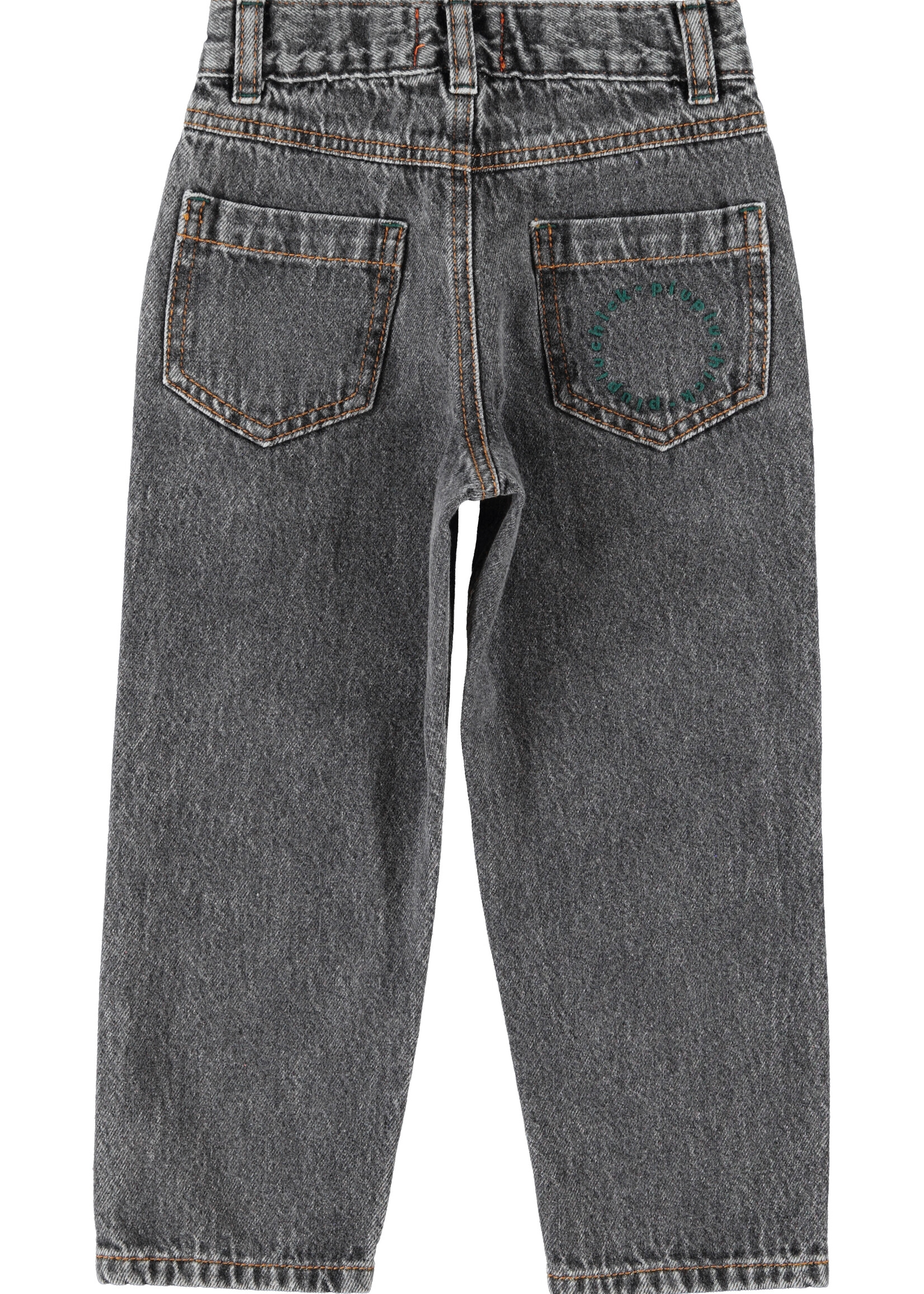 Piupiuchick Mom fit trousers Washed black denim - Piupiuchick