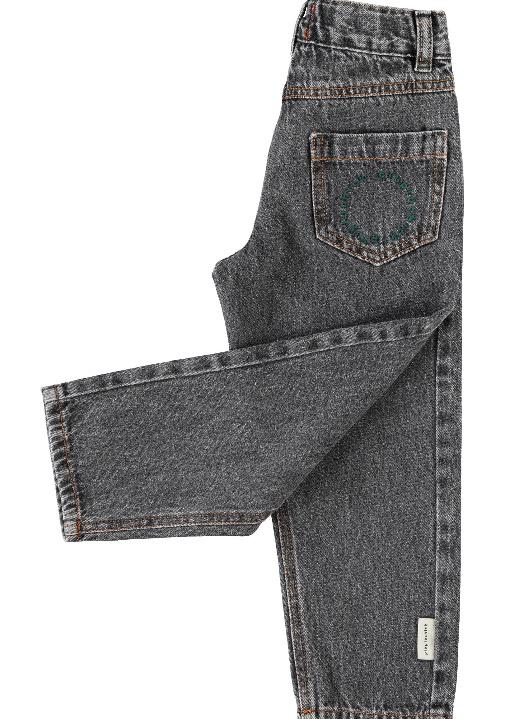 Piupiuchick Mom fit trousers Washed black denim - Piupiuchick