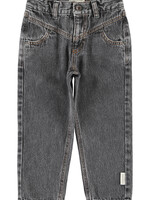 Piupiuchick Mom fit trousers Washed black denim - Piupiuchick