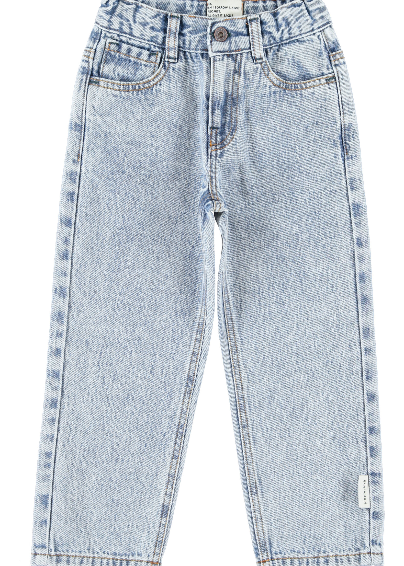 Piupiuchick Unisex trousers faded light blue denim - Piupiuchick