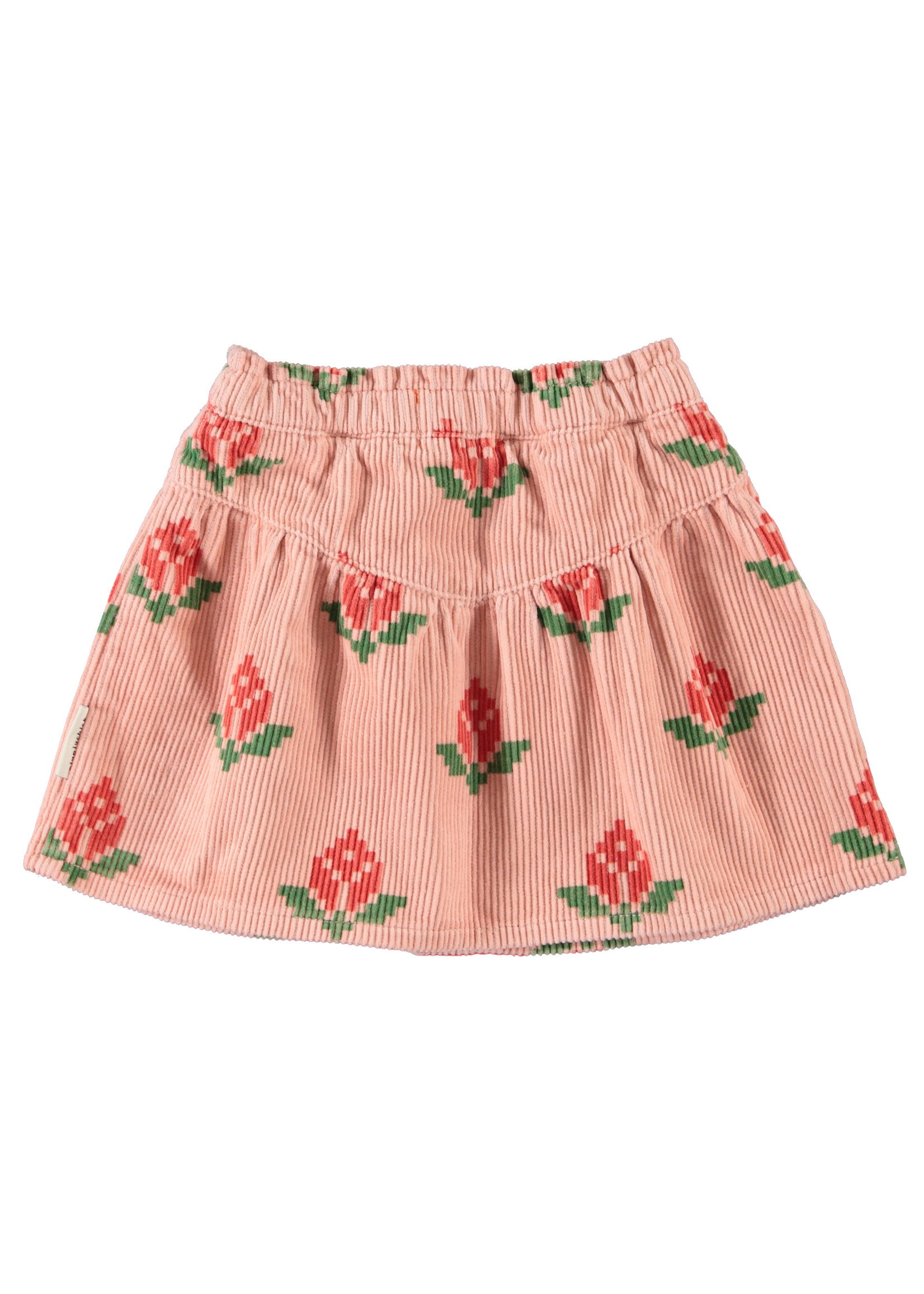 Piupiuchick Short skirt pink big flowers - Piupiuchick