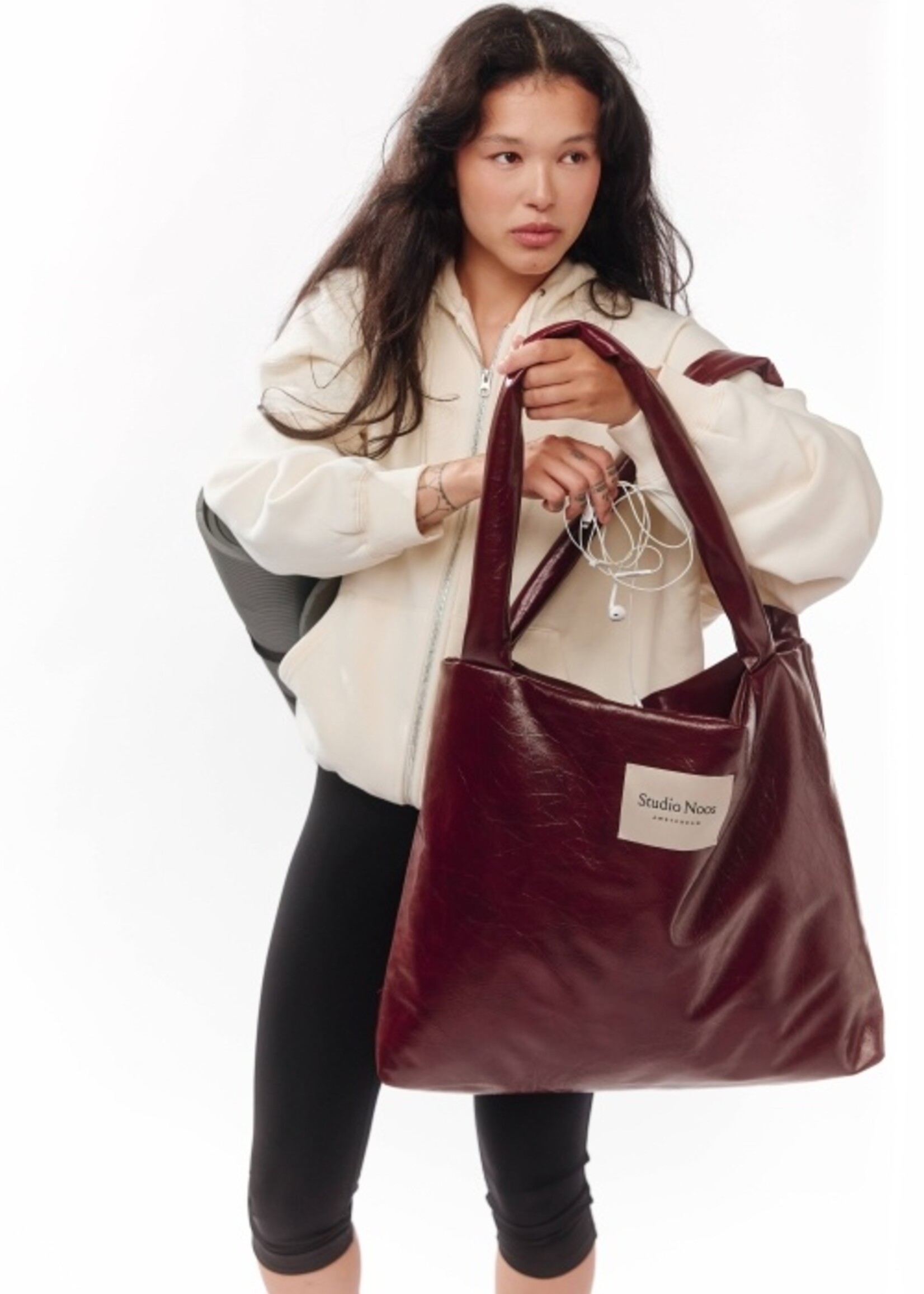 Studio Noos Vegan leather mom bag Burgundy - Studio Noos