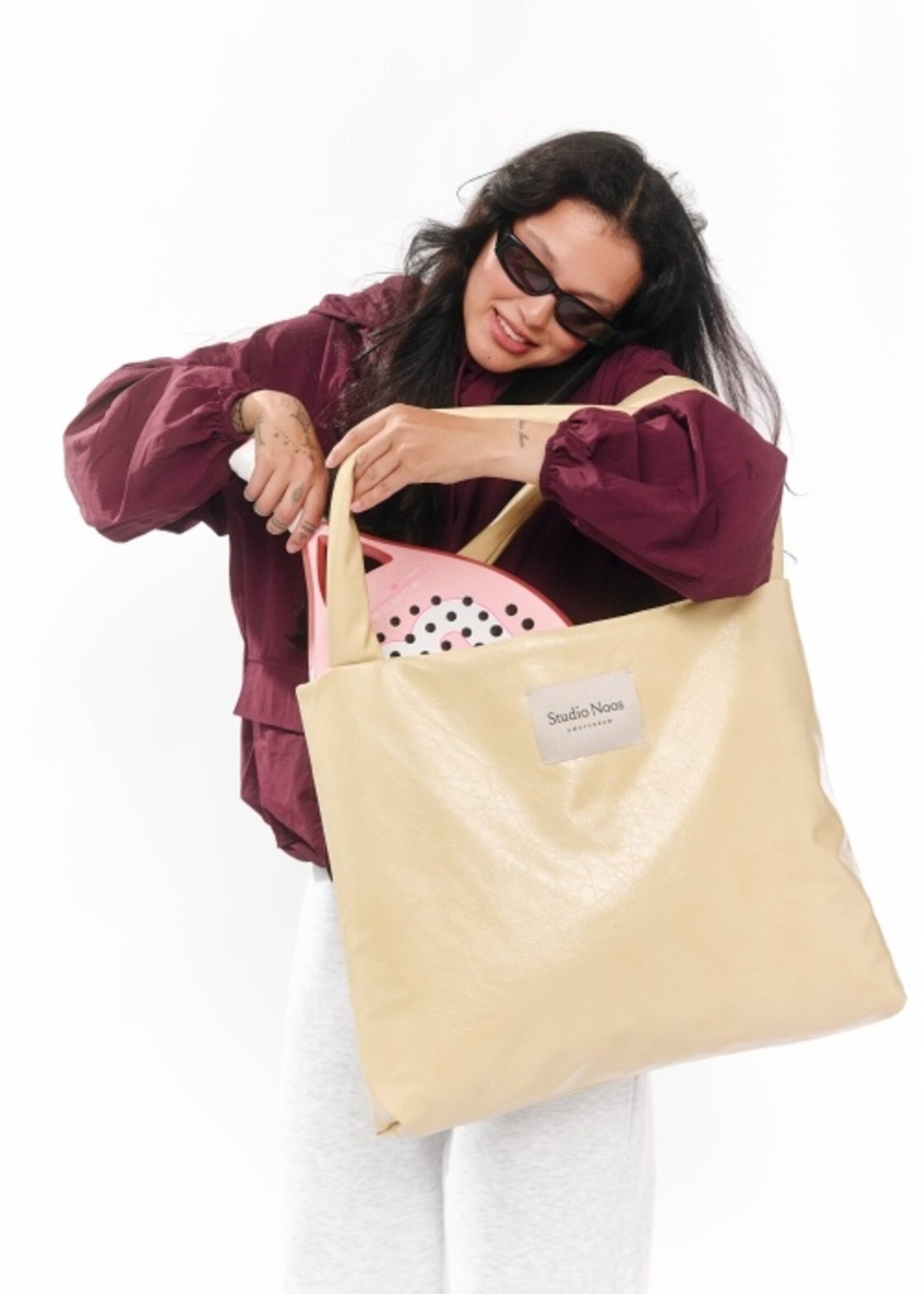 Studio Noos Vegan leather mom bag Butter yellow - Studio Noos