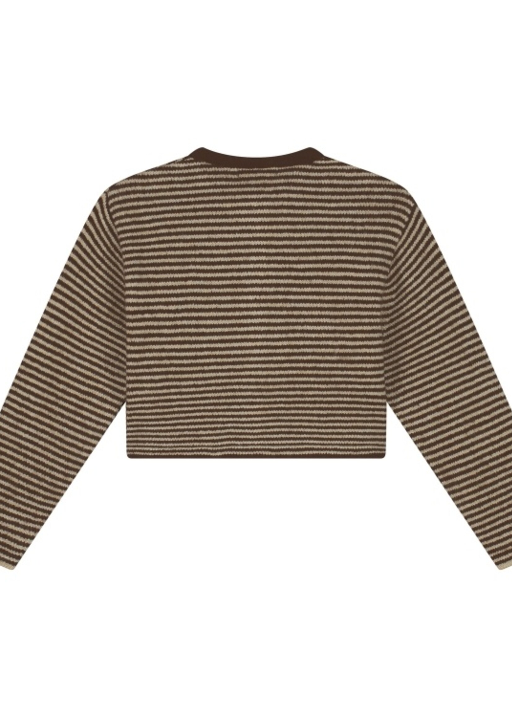Charlie Petite Jade cardigan Stripes brown/ecru - Charlie petite