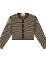 Charlie Petite Jade cardigan Stripes brown/ecru - Charlie petite