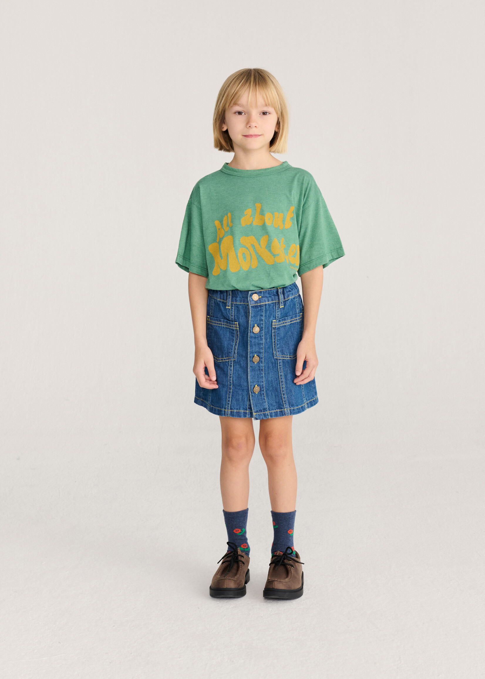 Bobo Choses Booo bo choses tag denim skirt  - Bobo choses