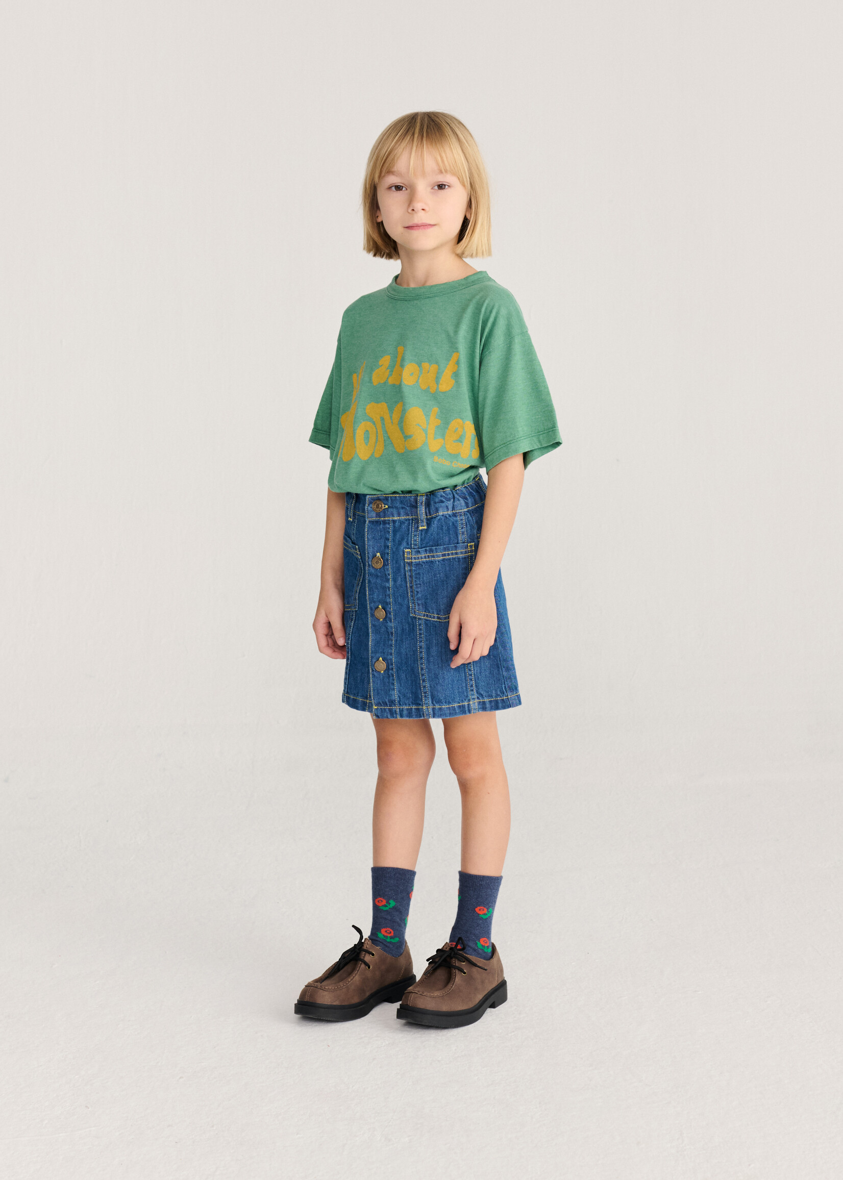 Bobo Choses Booo bo choses tag denim skirt  - Bobo choses